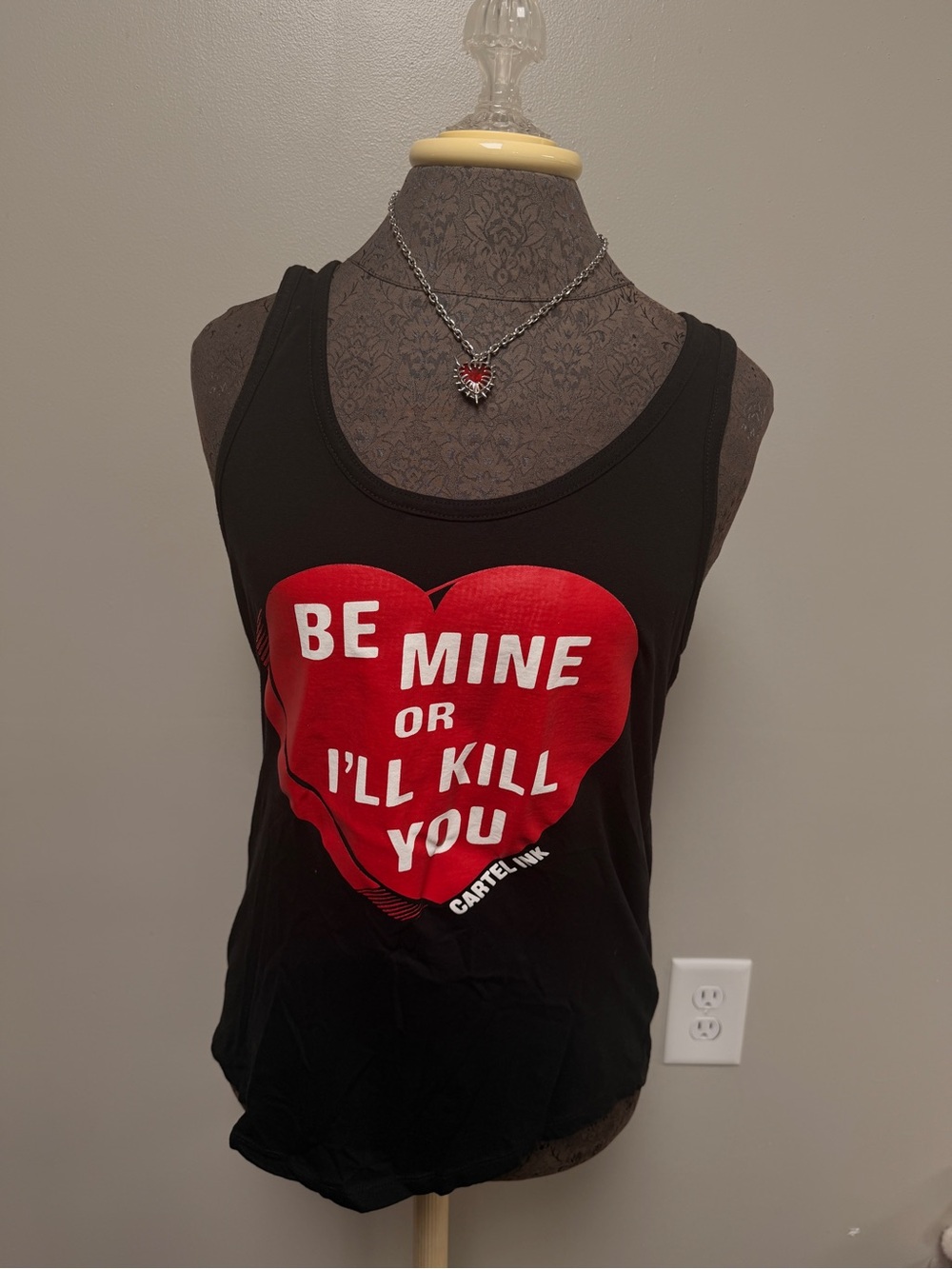 Y2k grunge Be Mine Red Heart Graphic Tank Top - Women